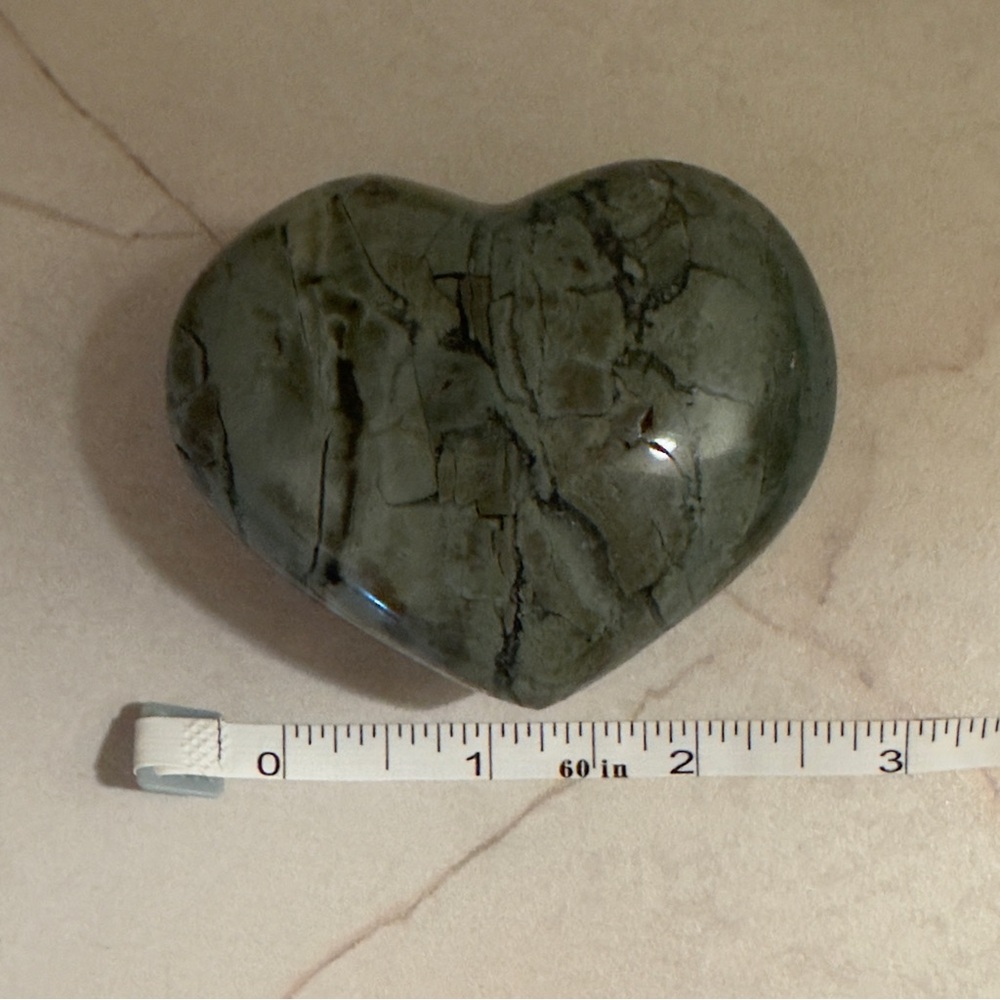 Heart-Shaped Picasso jasper heart crystal